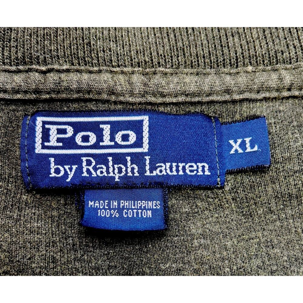 Vintage Polo Ralph Lauren Sweater Men XL Green Cotton Full Zip Casual Preppy - Picture 6 of 9